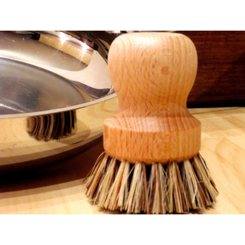 Brosse de vaisselle en bois - poignée ergonomique - La Droguerie Ecologique